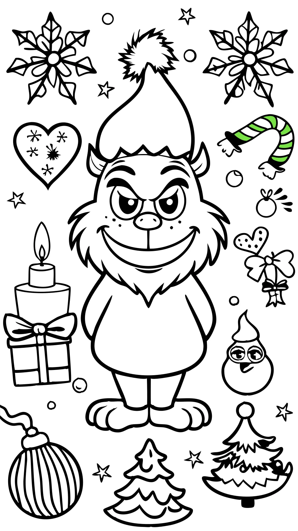 coloring page the grinch